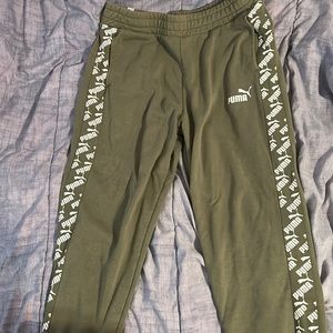 Medium Green Puma Sweatpants